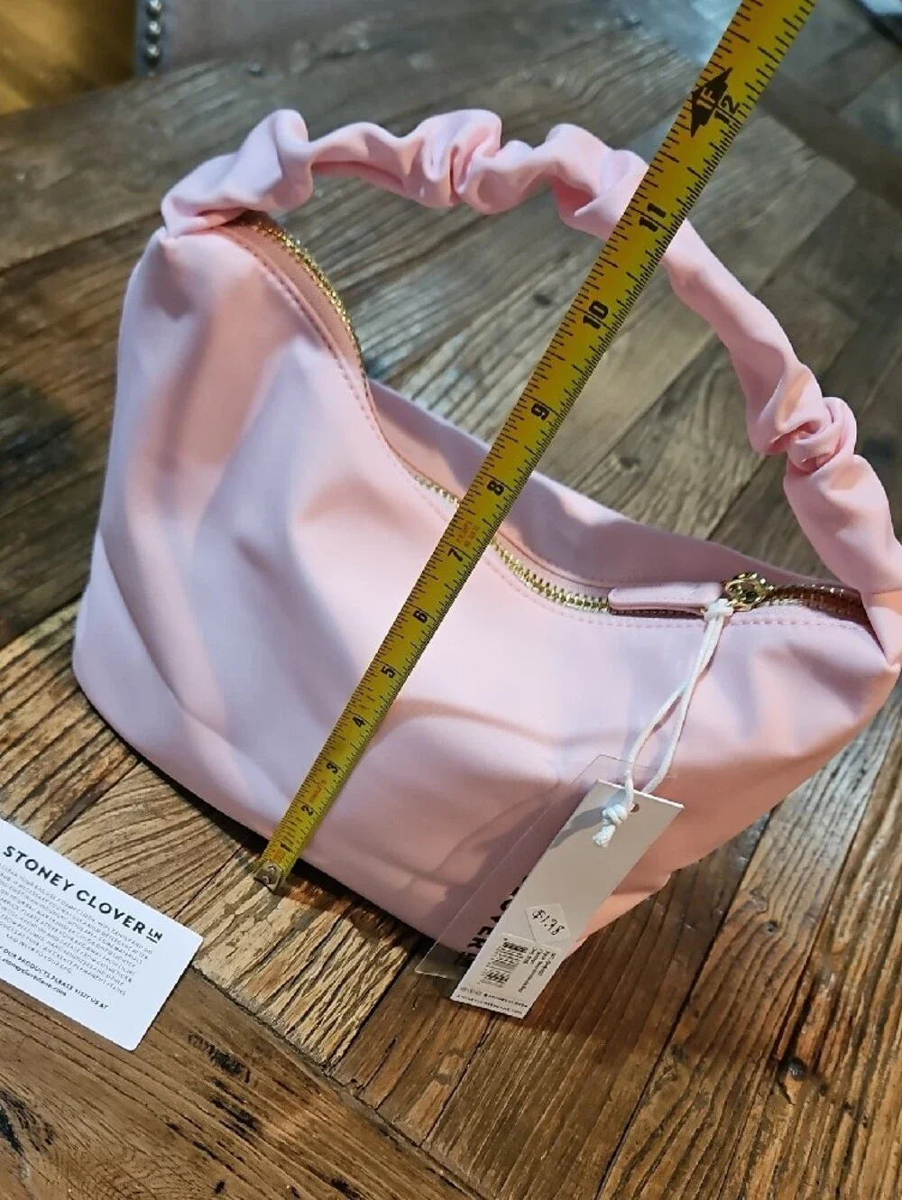 NWT Stoney Clover Lane Pink Scrunch Handle Bag In Flamingo